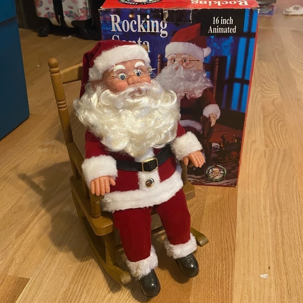 North pole Productions Animated Rocking Santa Claus Robotic Santa Rocking Chair